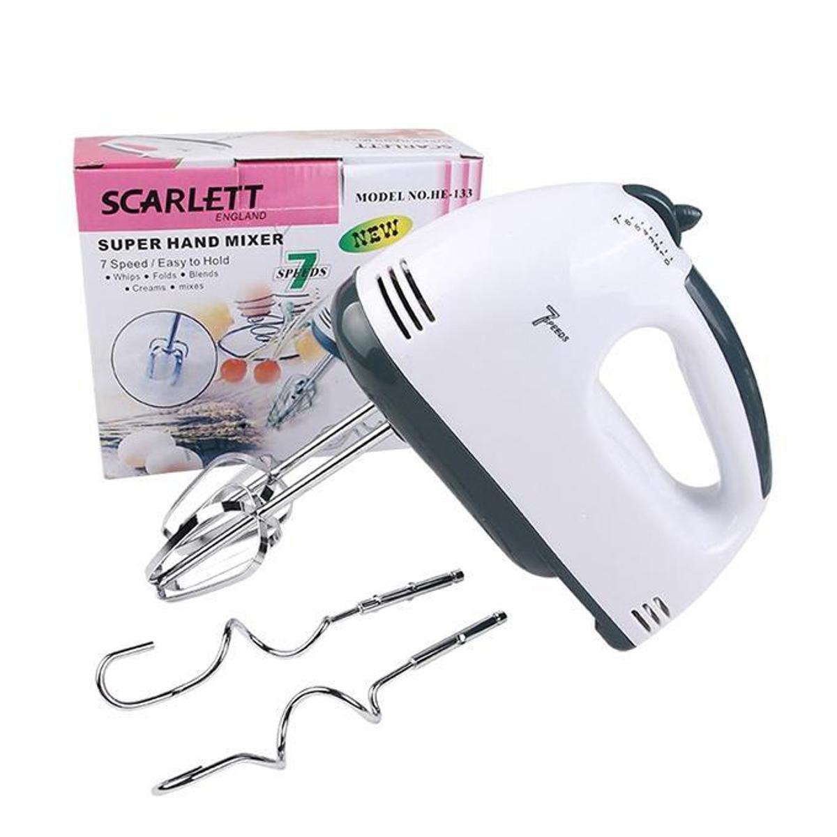 Scarlett Super Hand Mixer HE-133 – শক্তিশালী 260W মোটর ও ৭ স্পিড কন্ট্রোলসহ হ্যান্ড মিক্সার